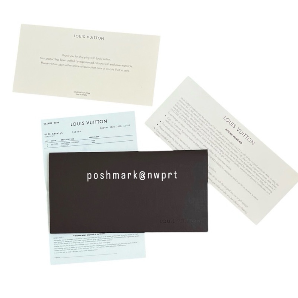 Louis Vuitton 💯 Beverly Pochette Clutch Vintage Monogram Shoulder Bag LV Logo - Picture 15 of 16